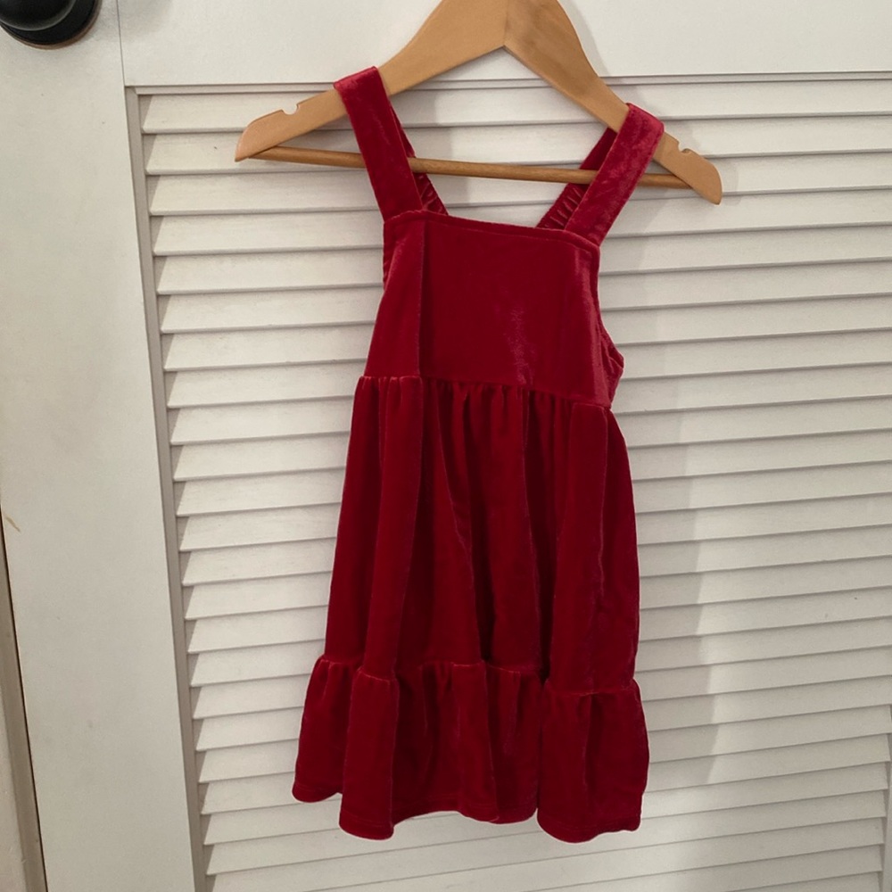 Red velvet dress